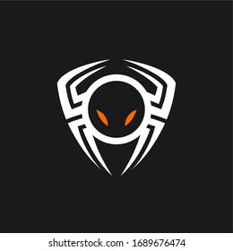 pest control logo inspiration, shield and insect shape
