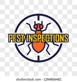 pest control logo isolated on transparent background. vector illustration