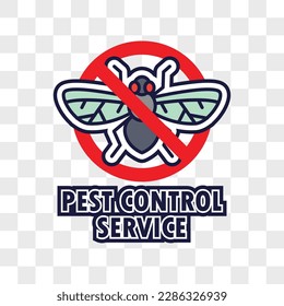 pest control logo isolated on transparent background. vector illustration