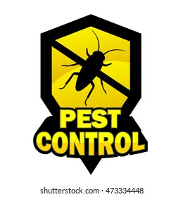 Pest control logo on white background