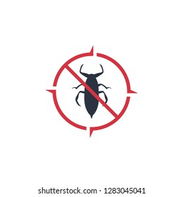 Pest Control Logo Template. Insect Vector Design. Bug Illustration - Vector