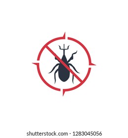 Pest Control Logo Template. Insect Vector Design. Bug Illustration - Vector