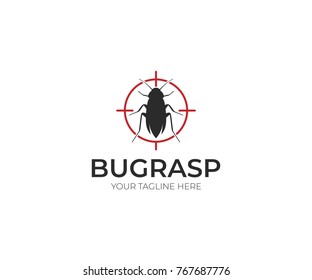 Pest Control Logo Template. Insect Vector Design. Bug Illustration