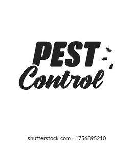 Pest Control Logo Text, Bug Exterminator Branding Vector Illustration Background