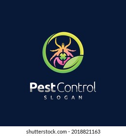 Pest control logo with tick concept