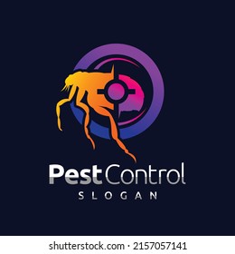 Pest control logo with tick concept
