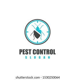 Pest control logo vector illustration