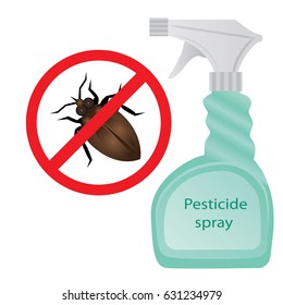 Pest control. Pesticide spray vector illustration