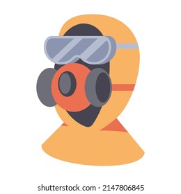 Pest control protective uniform vector cartoon set isolated on a white background.