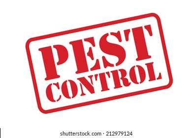 PEST CONTROL red Rubber Stamp vector over a white background.