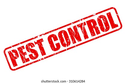 PEST CONTROL red stamp text on white