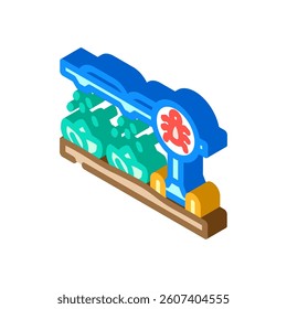 pest control robot harvests isometric icon vector. pest control robot harvests sign. isolated symbol illustration