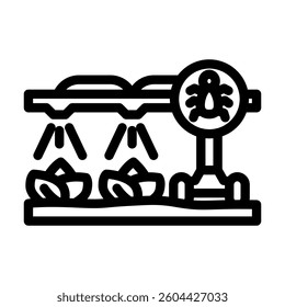 pest control robot harvests line icon vector. pest control robot harvests sign. isolated contour symbol black illustration