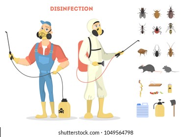 Pest control service. Desinfection from bad insects or viruses.