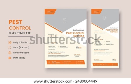 Pest Control Service Flyer Template, Professional Pest Control Services Flyer, Pest Control Service DL Flyer