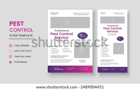 Pest Control Service Flyer Template, Professional Pest Control Services Flyer, Pest Control Service DL Flyer