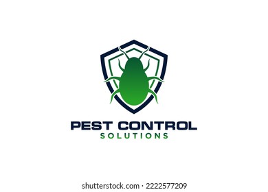 Pest control service icons with insects