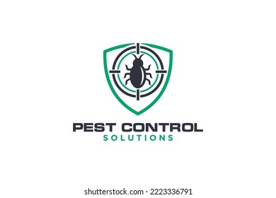 Pest control service icons with insects