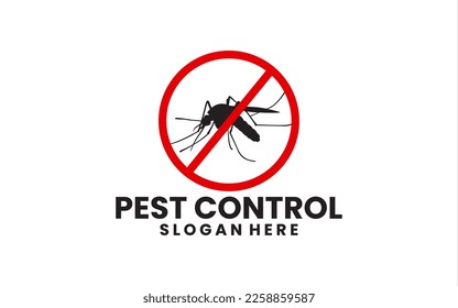 Pest control service logo design vector illustration