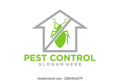 Pest control service logo design vector illustration	
