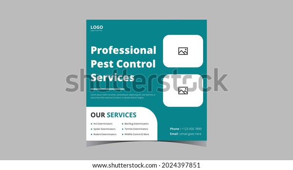 Pest control service social media post. Cleaning
service social media post