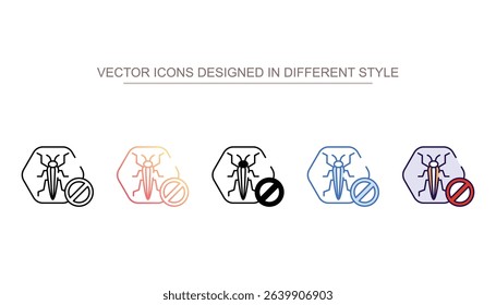 Pest Control Sign icon design with white background stock illustration