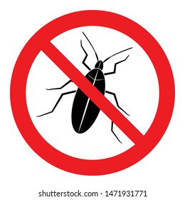 Pest control sign, no insect sign, vector design
