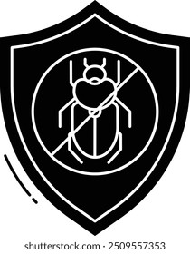 pest control solid glyph vector illustration