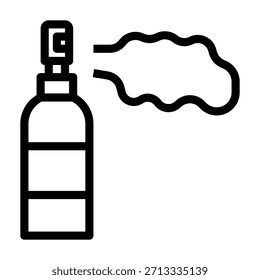 Schädlingsbekämpfung Spray Symbol Linie Stil transparente Illustration