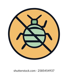 A pest control symbol for organic farming practices