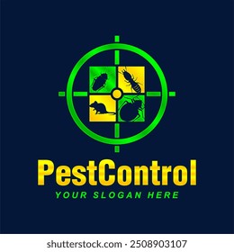 controle de pragas vetor logotipo casa inseto veneno controle de pragas com pesticidas prevenção, extermínio e desinfecção