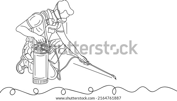 Pest Control Vector, Pest control logo, sketch
drawing of man doing pest control with full equipment, pest control
man silhouette