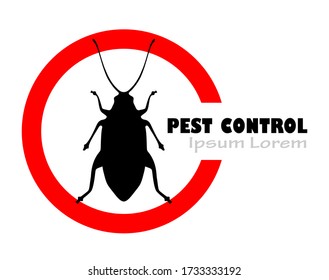 Pest control vector sign isolated on white background