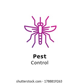 Pest Control Written Black Color With Amazing Purple Gradient Pest Icon