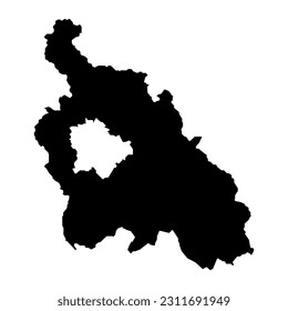 Mapa del condado de Pest, distrito administrativo de Hungría. Ilustración vectorial.