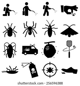 Pest exterminator icons