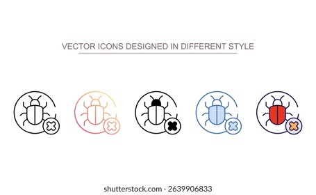 Pest Free Zone icon design with white background stock illustration