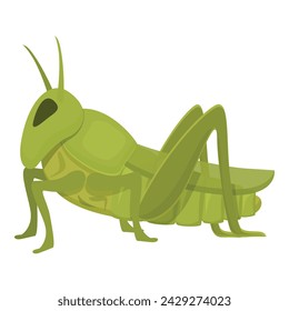 Pest grasshopper icon cartoon vector. Fly ant insect. Character green