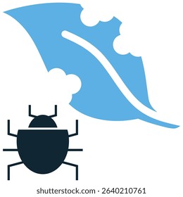 Pest icon for pest control services, agriculture protection, and dealing with insects that harm crops. Suitable for websites, informational materials, and agricultural safety guidelines.