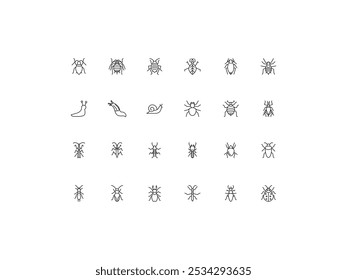 Pest icon set, design, vector illustration