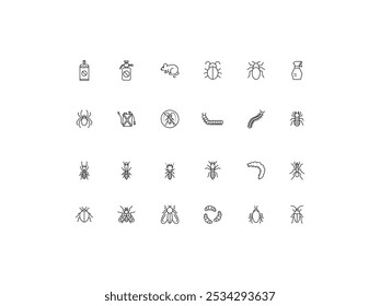 Pest icon set, design, vector illustration