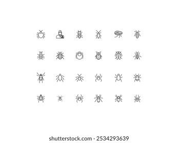 Pest icon set, design, vector illustration