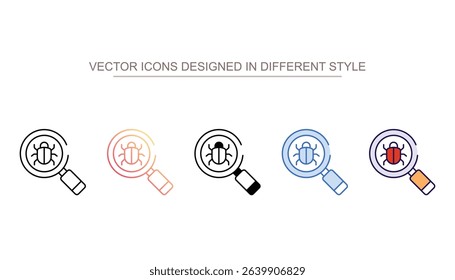 Pest Inspection icon design with white background stock illustration