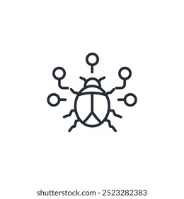 Icono de gestión de plagas. Vector. Movimiento editable. signo de estilo lineal para uso Diseño web, logotipo. Ilustración de símbolo.