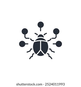 Icono de gestión de plagas. Vector. Movimiento editable. signo de estilo lineal para uso Diseño web, logotipo. Ilustración de símbolo.