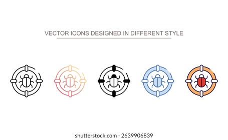 Pest Monitoring icon design with white background stock illustration