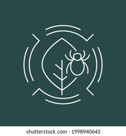 pest on a plant line vector icon