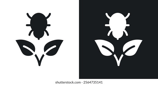 Pest plant icons in flat syle