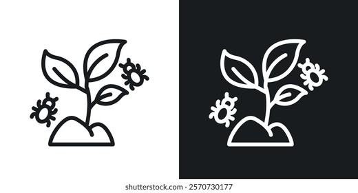 Pest plant icons set vectors on white background.