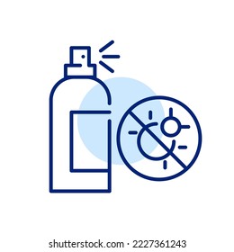 Pest repellent spray. Pixel perfect, editable stroke icon
